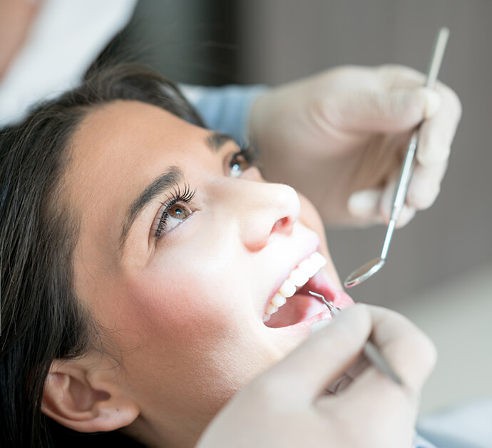 woman at the dentist