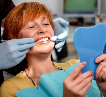 woman at the dentist