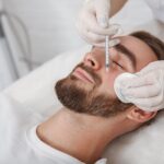 man getting juvederm dermal fillers at the dentist in cullman