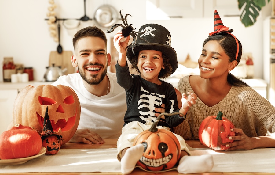 family seeking healthy halloween treats for trick or treating in cullman