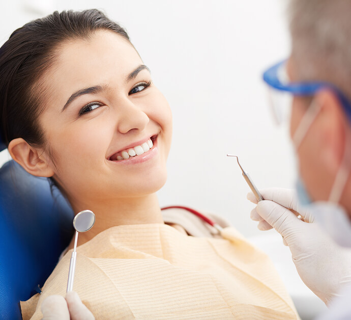 woman at the dentist